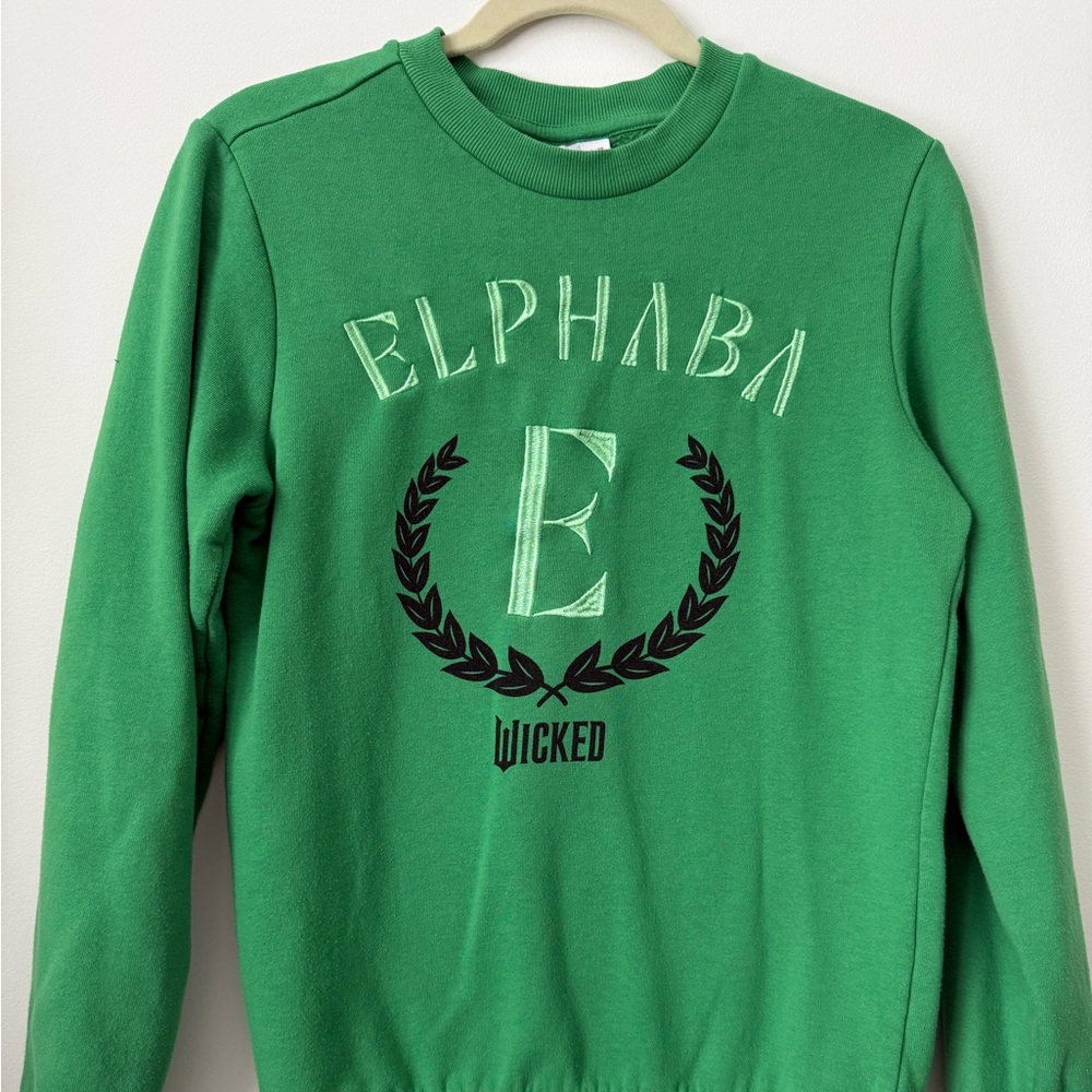 Wicked “Elphaba” Graphic Sweatshirt | Green | Size XS | Broadway Musical